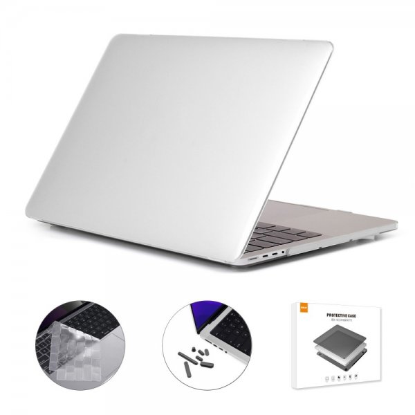 MacBook Pro 14 (A2442) Cover Tastaturbeskyttelse Transparent Hvid