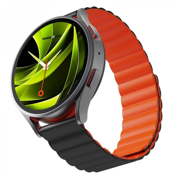Samsung Galaxy Watch 8 40/44mm/Classic 46mm Armbånd Easy Strap Sort Orange