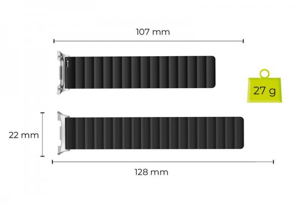 Samsung Galaxy Watch 8 40/44mm/Classic 46mm Armbånd Easy Strap Sort