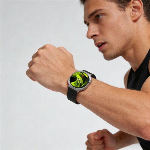 Samsung Galaxy Watch 8 40/44mm/Classic 46mm Armbånd Easy Strap Sort