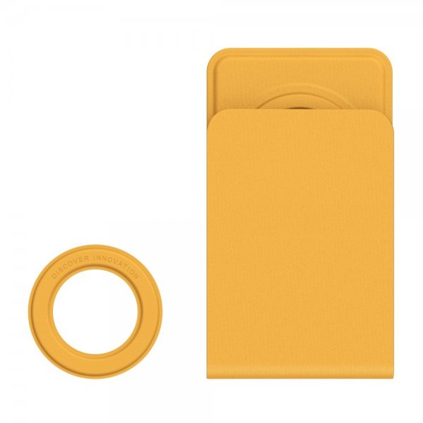 Mobilholder MagSafe Plain Leather + Magnetic Ring Orange