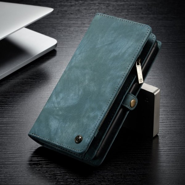 Mobilplånbok till Samsung Galaxy Note 8 Bondet læder Bok Löstagbart Cover Blå
