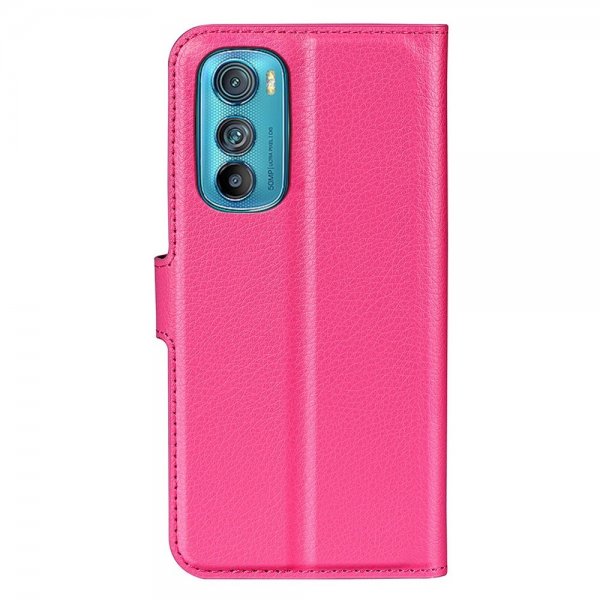 Motorola Edge 30 Etui Litchi Magenta
