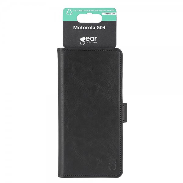 Motorola Moto G04 Etui 3 Kortholder Sort