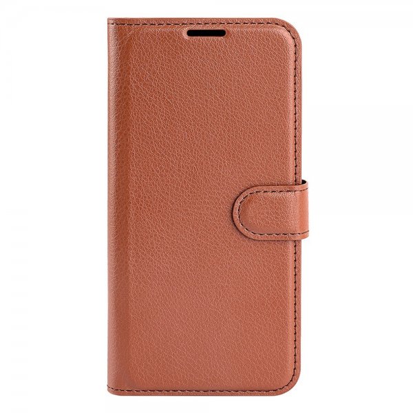 Motorola Moto G14 Etui Litchi Brun