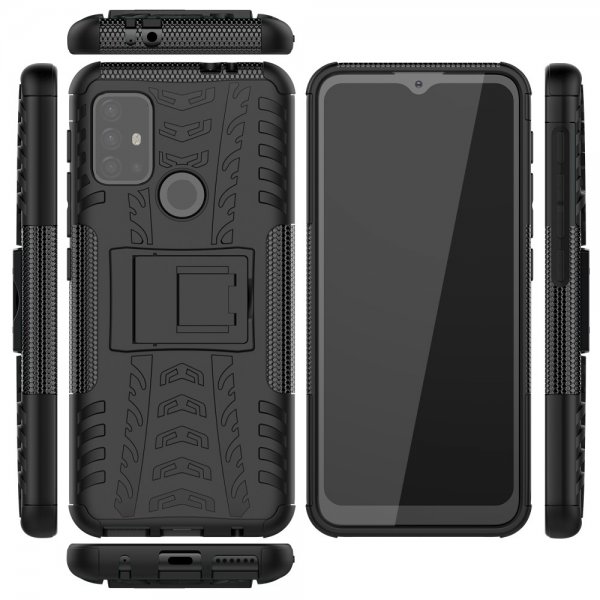 Motorola Moto G30 Cover Dækmønster Stativfunktion Sort
