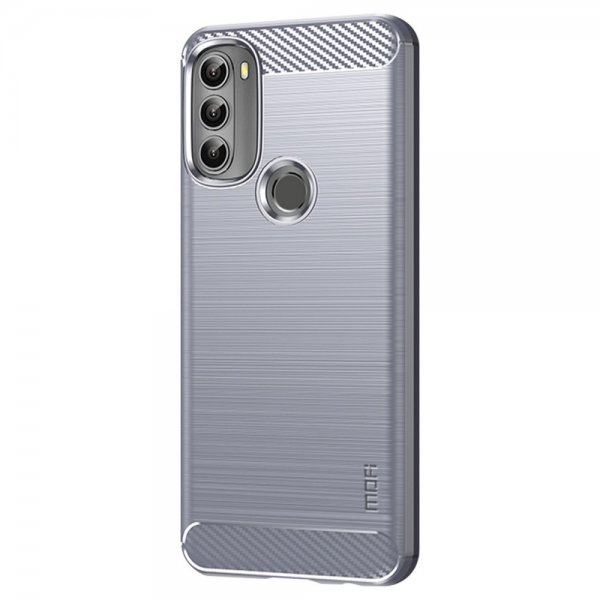 Motorola moto g71 5G Cover Børstet Karbonfibertekstur Grå