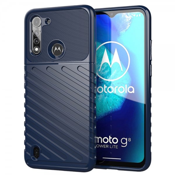 Motorola Moto G8 Power Lite Cover Thunder Series Blå