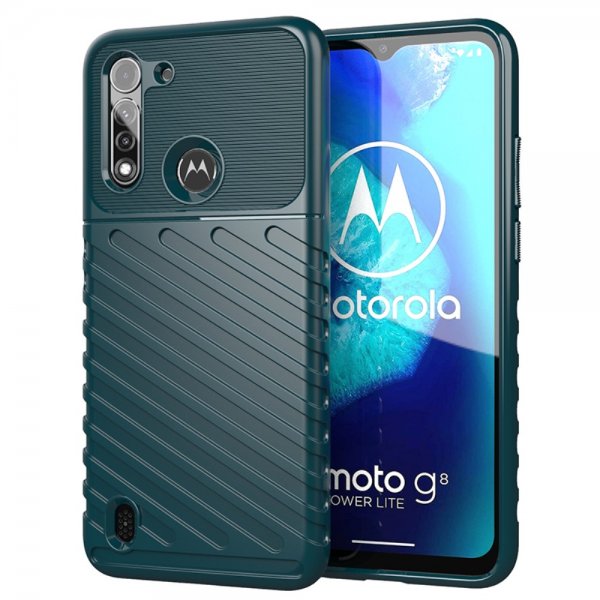 Motorola Moto G8 Power Lite Cover Thunder Series Grøn