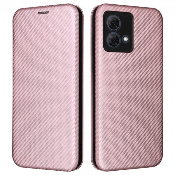 Motorola Moto G84 Etui Kulfibertekstur Roseguld