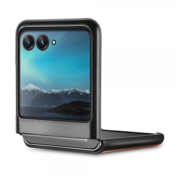 Motorola Razr 40 Ultra Cover Kulfibertekstur Brun