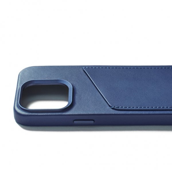 iPhone 15 Pro Cover Full Leather Wallet Case MagSafe Monaco Blue