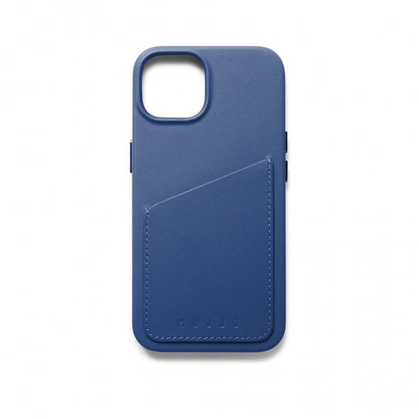 iPhone 14 Cover Full Leather Wallet Case Monaco Blue