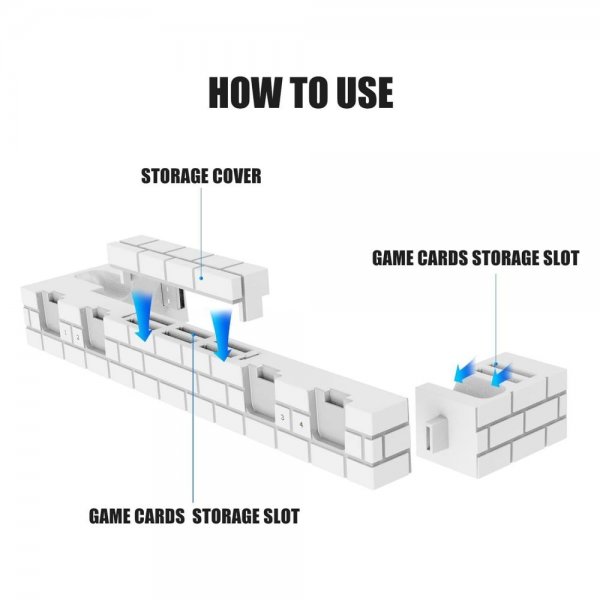 Nintendo Switch opladningsstation til Joy Cons med spilverden i sort