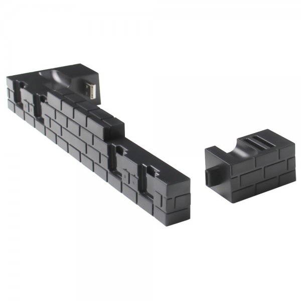 Nintendo Switch opladningsstation til Joy Cons med spilverden i sort