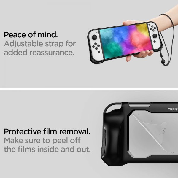 Nintendo Switch OLED Cover Rugged Armor Matte Black