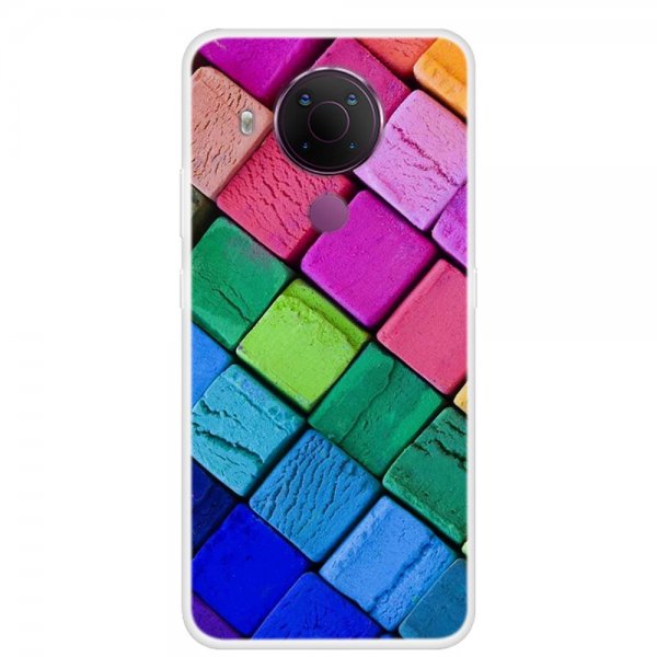 Nokia 5.4 Cover Motiv Farverig Blok