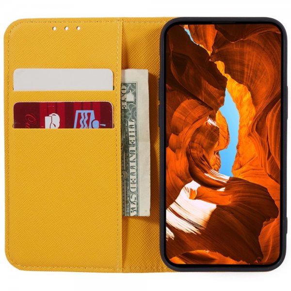 Nokia G42 Etui med Kortholder Flip Gul