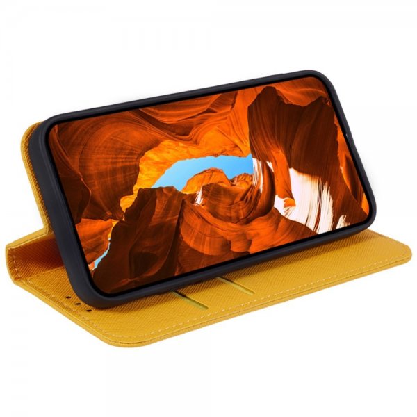 Nokia G42 Etui med Kortholder Flip Gul