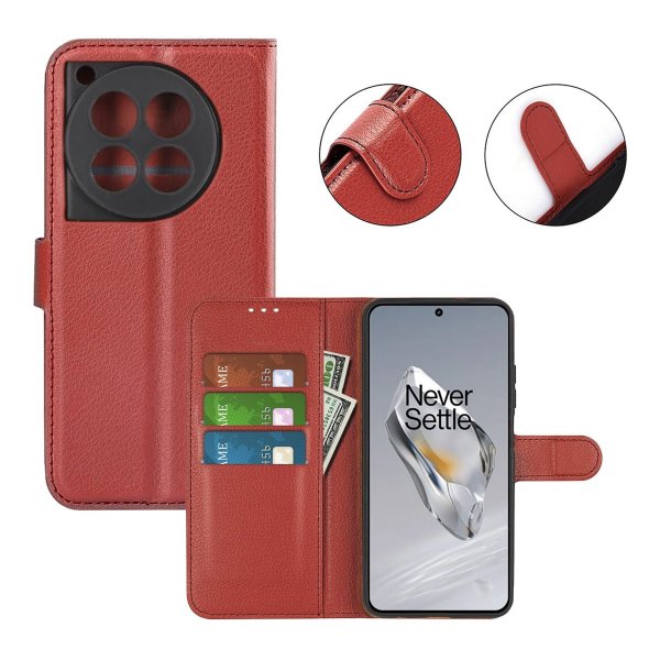 OnePlus 12 Etui med Stativ Brun