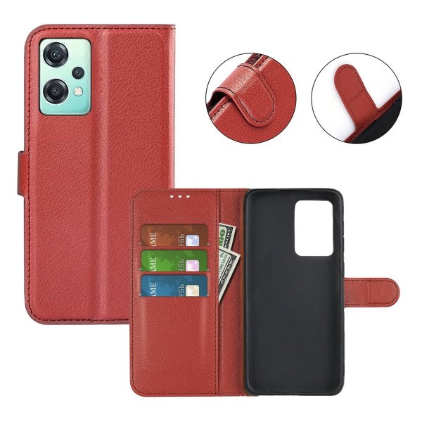 OnePlus Nord CE 2 5G Etui med Stativ Brun
