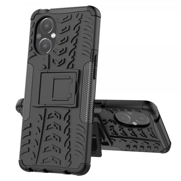 OnePlus Nord N20 5G Cover Dækmønster Stativfunktion Sort