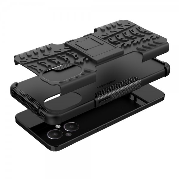 OnePlus Nord N20 5G Cover Dækmønster Stativfunktion Sort