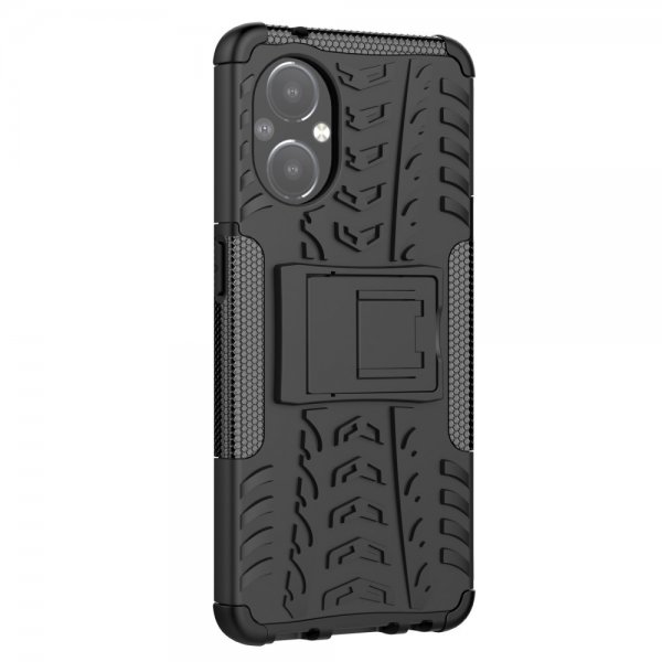 OnePlus Nord N20 5G Cover Dækmønster Stativfunktion Sort