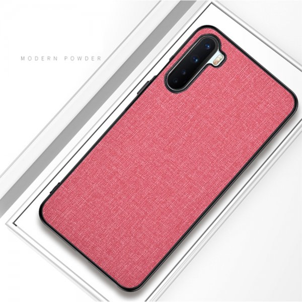 OnePlus Nord Cover Stoftextur Lyserød