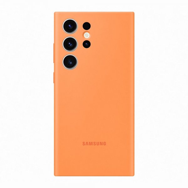 Original Galaxy S23 Ultra Cover Silicone Cover Orange