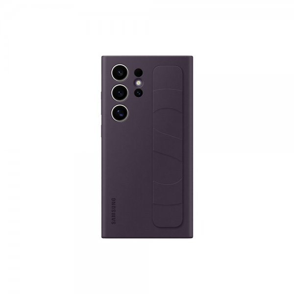 Original Galaxy S24 Ultra Cover Standing Grip Case Dark Violet