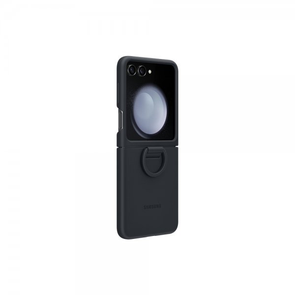 Original Galaxy Z Flip 5 Cover Silicone Case with Ring Indigo