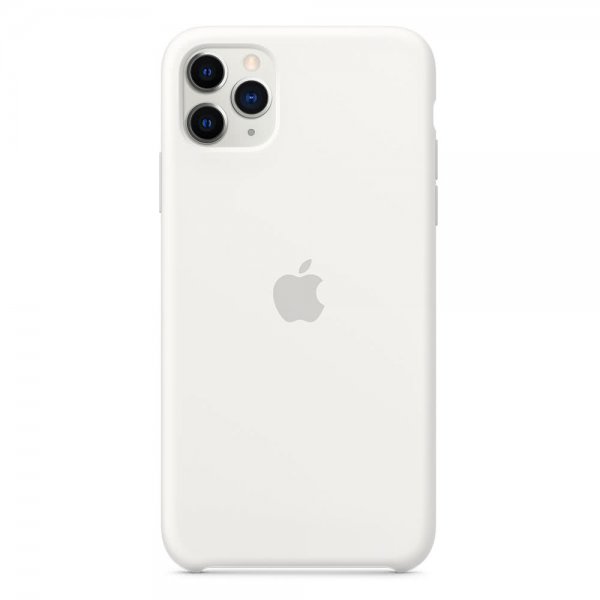 Original iPhone 11 Pro Max Cover Silikoneei Case Hvid