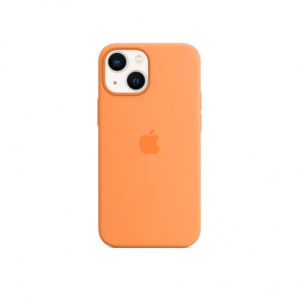 Original iPhone 13 Mini Cover Silicone Case MagSafe Marigold