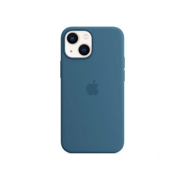 Original iPhone 13 Mini Cover Silicone Case MagSafe Blue Jay