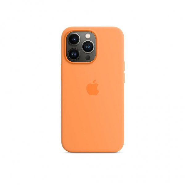 Original iPhone 13 Pro Cover Silicone Case MagSafe Marigold
