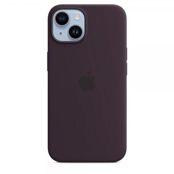 Original iPhone 14 Plus Cover Silicone Case MagSafe Elderberries