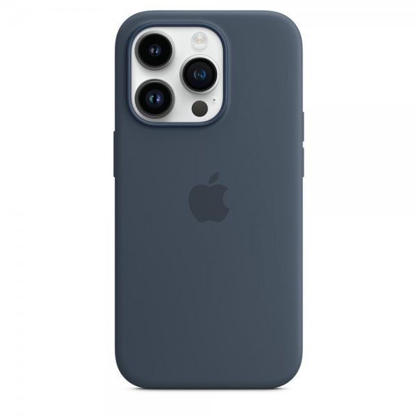 Original iPhone 14 Pro Max Cover Silicone Case MagSafe Stormblå