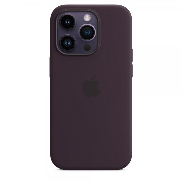 Original iPhone 14 Pro Cover Silicone Case MagSafe Elderberries