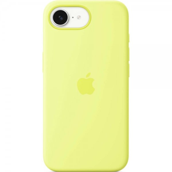 Original iPhone 16e Cover Silicone Case Neon Yellow