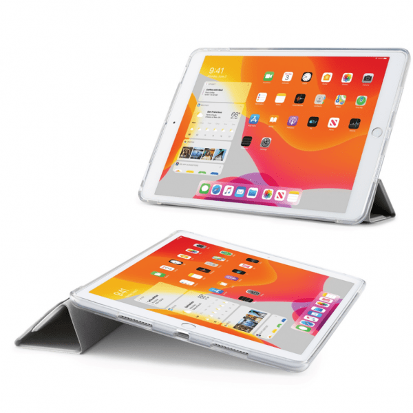 iPad 10.2 (gen 7/8/9) Etui Metallic Origami Sølv