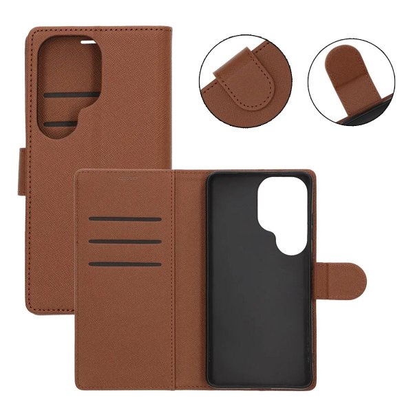 Samsung Galaxy S26 Ultra Etui med Stativ Brun
