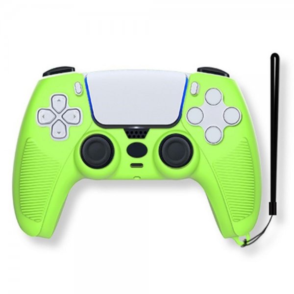 PlayStation 5 DualSense controllerhud med rem limegrøn