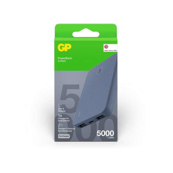 Powerbank Plus 5000 mAh Blå