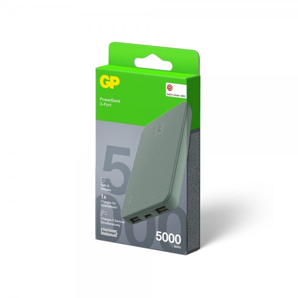 Powerbank Plus 5000 mAh Grøn