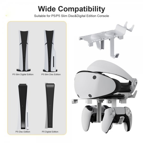 PS5/PS5 Slim opladerstation til VR2/DualSense controllere