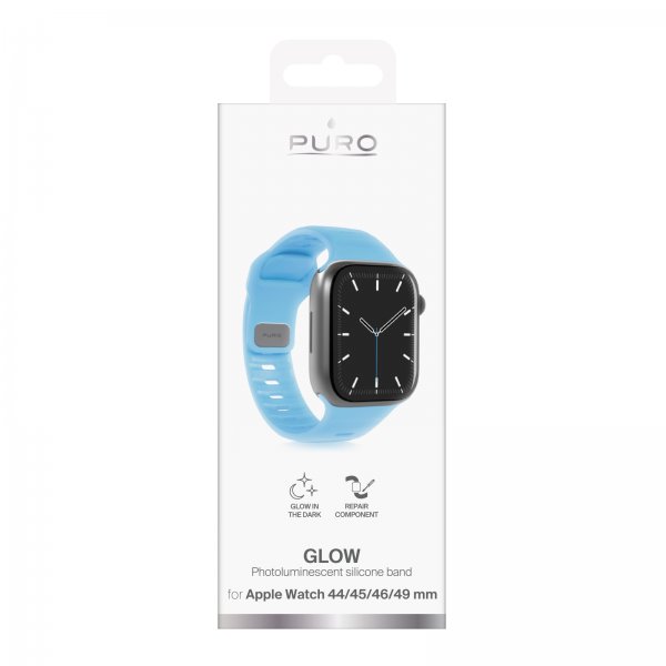 Apple Watch 44/45/46/Ultra 49mm Armbånd Glow Blå