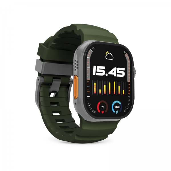 Apple Watch 44/45/46/Ultra 49mm Armbånd Armor Grøn