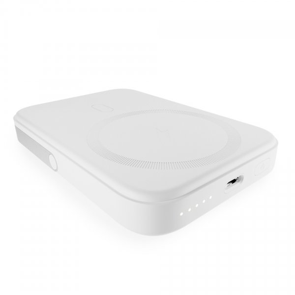 Powerbank Stand Power Mag 5000 mAh Hvid