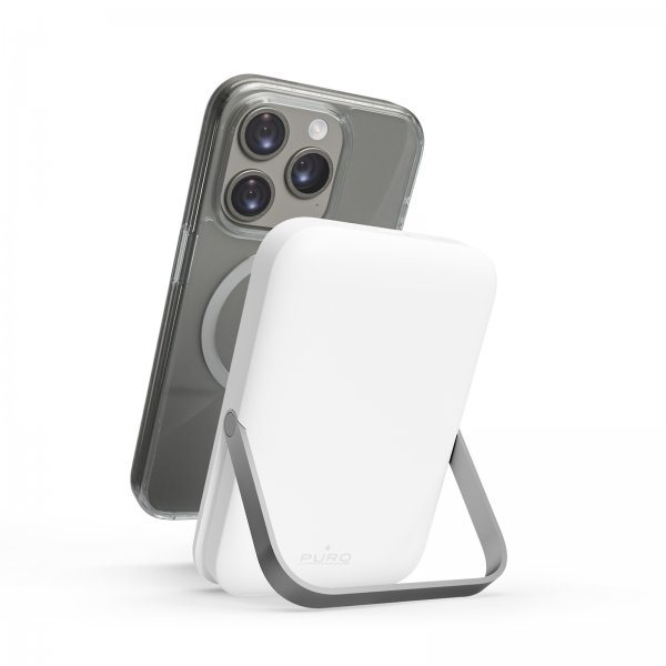 Powerbank Stand Power Mag 5000 mAh Hvid